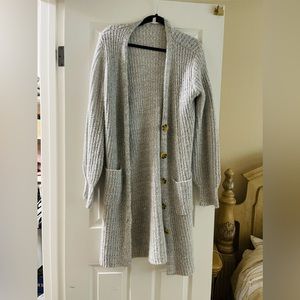 GREY KNIT CARDIGAN